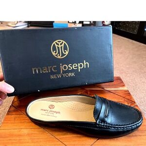 Marc Joseph New York Lawrence Mule Loafers Black Napa Leather Women US 9 EU 40